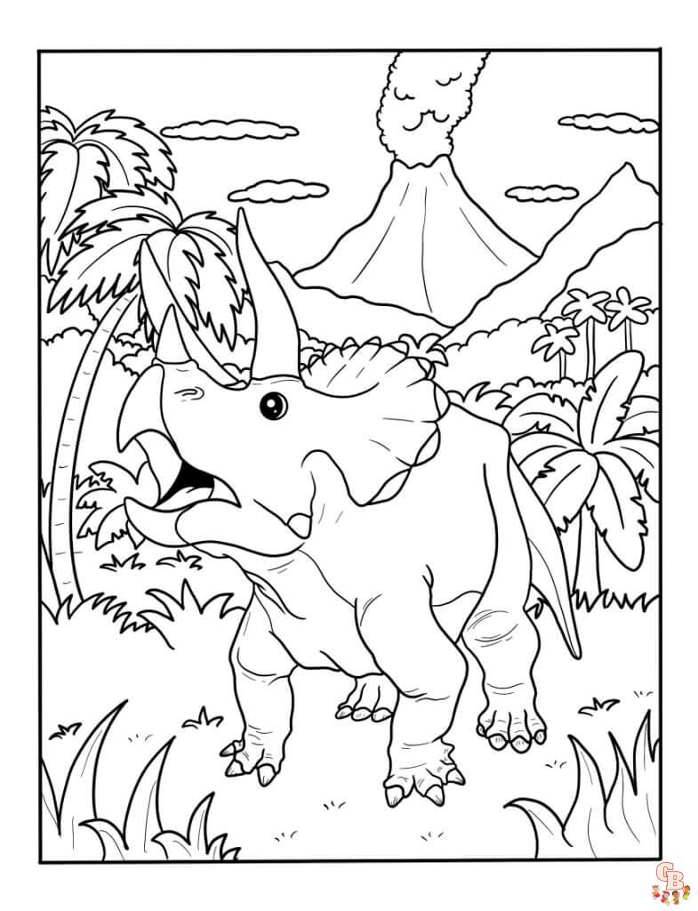 Coloriage Triceratops