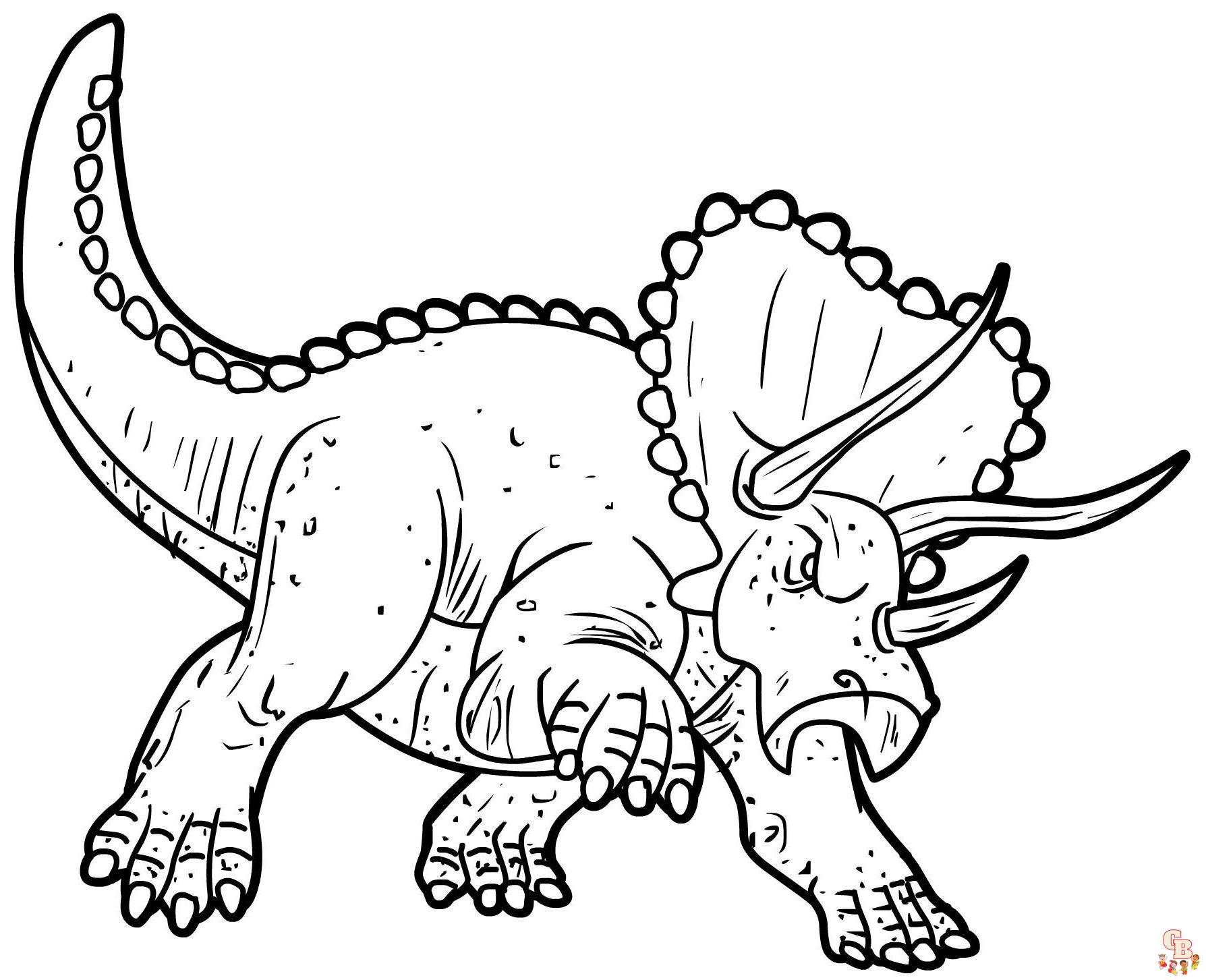 Coloriage Triceratops