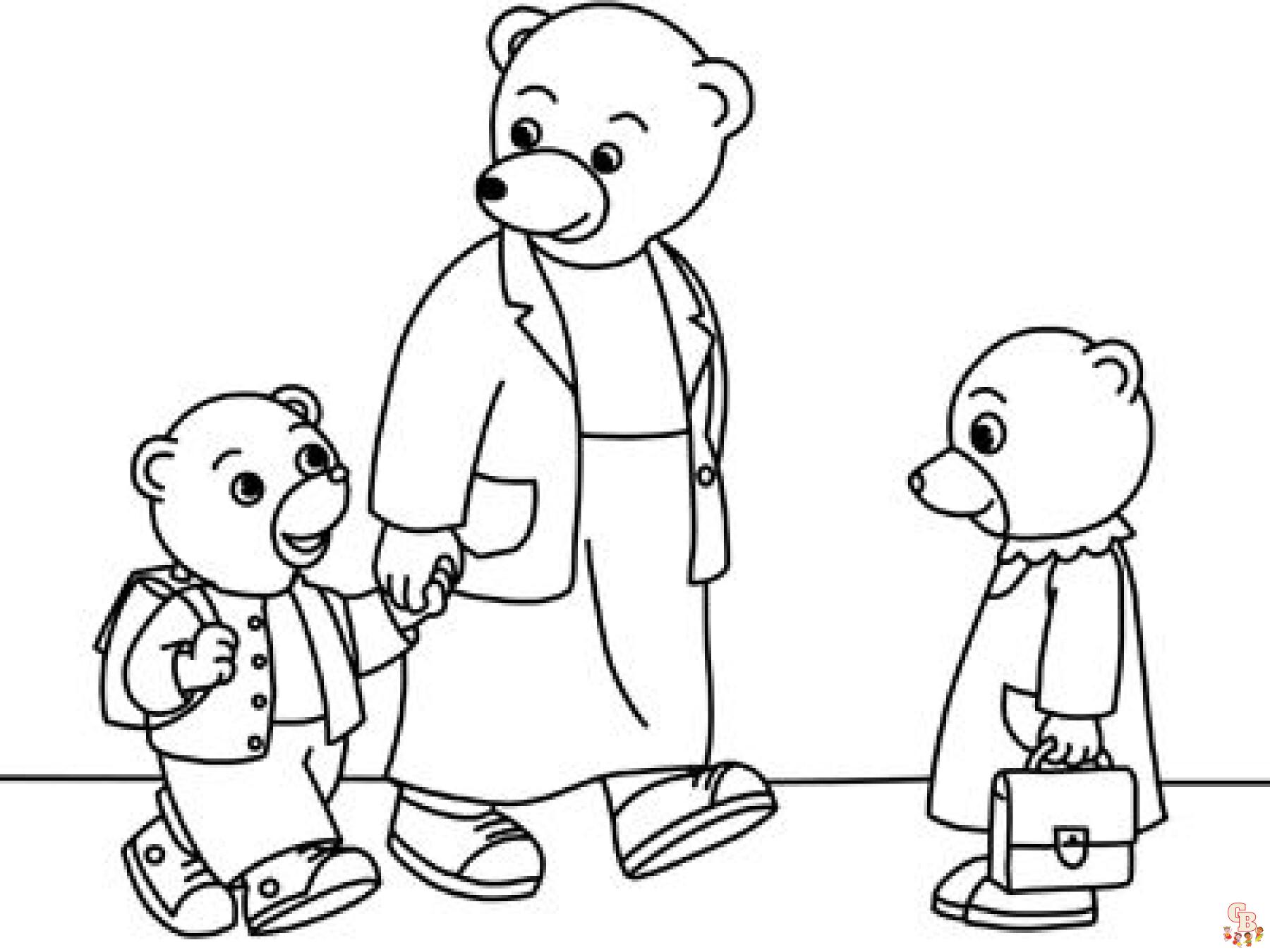 coloriage petit ours brun