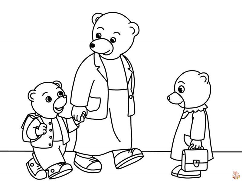 coloriage petit ours brun