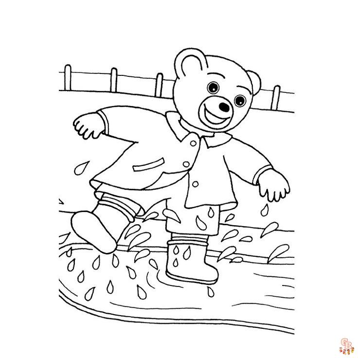 coloriage petit ours brun