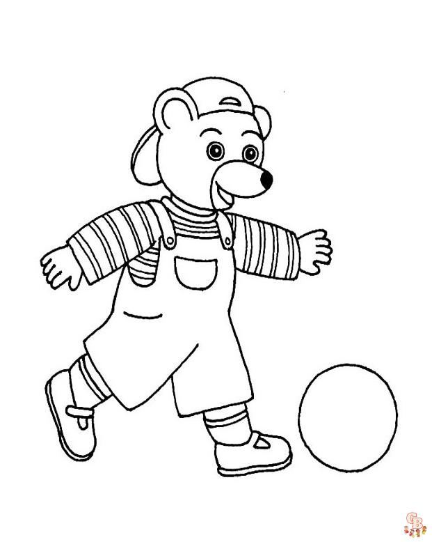 coloriage petit ours brun