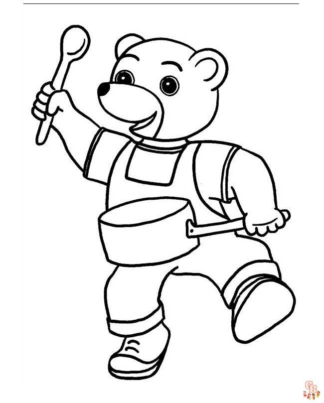 coloriage petit ours brun