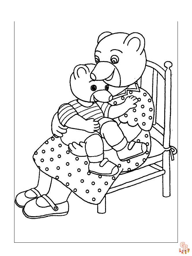 coloriage petit ours brun