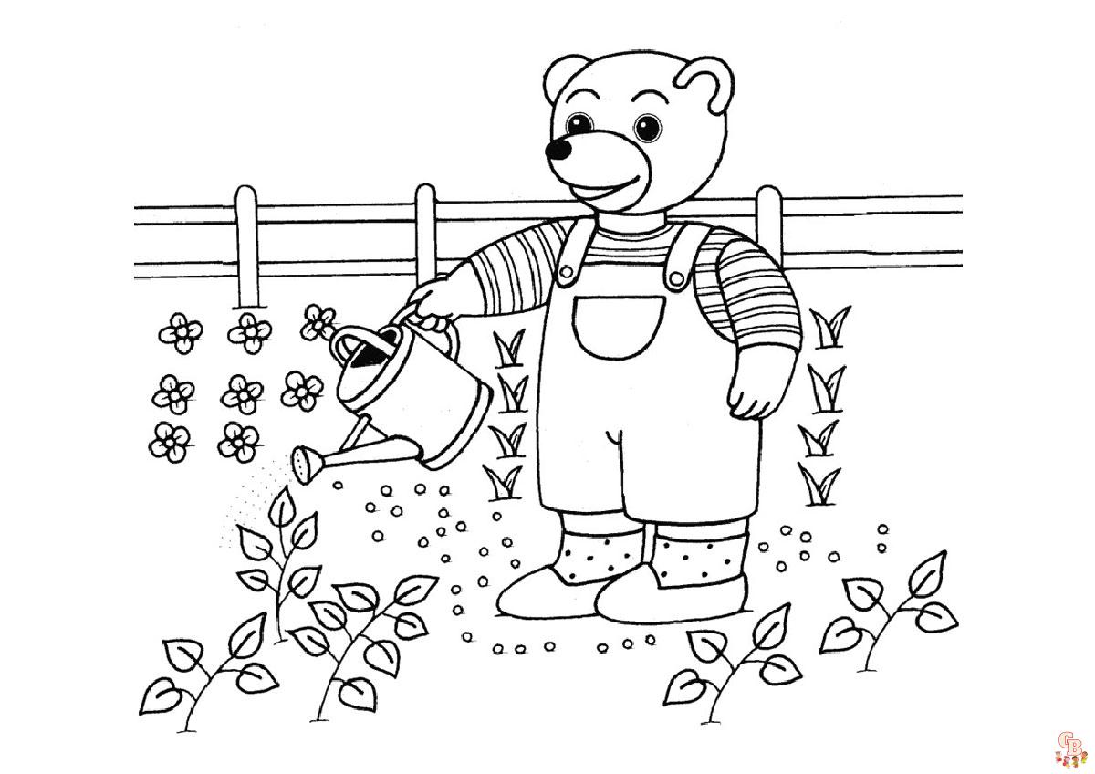 coloriage petit ours brun