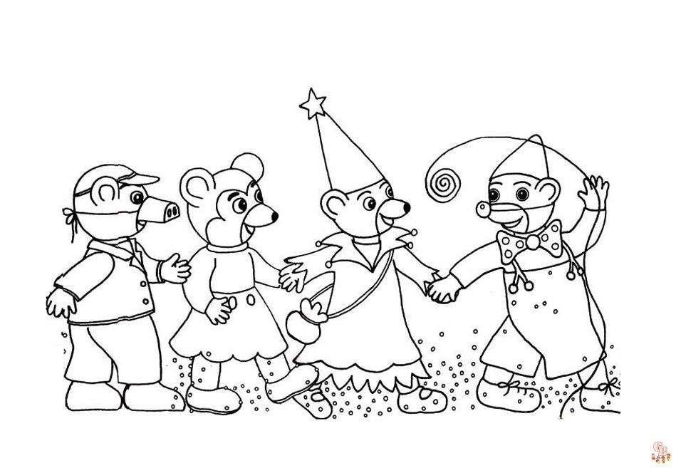 coloriage petit ours brun