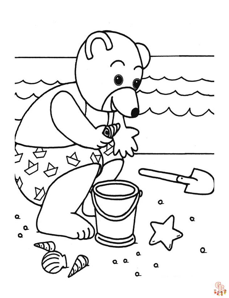 coloriage petit ours brun