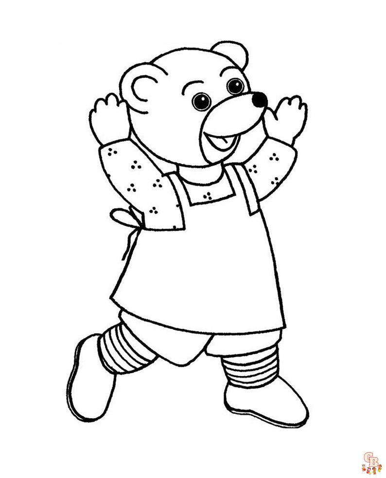 coloriage petit ours brun