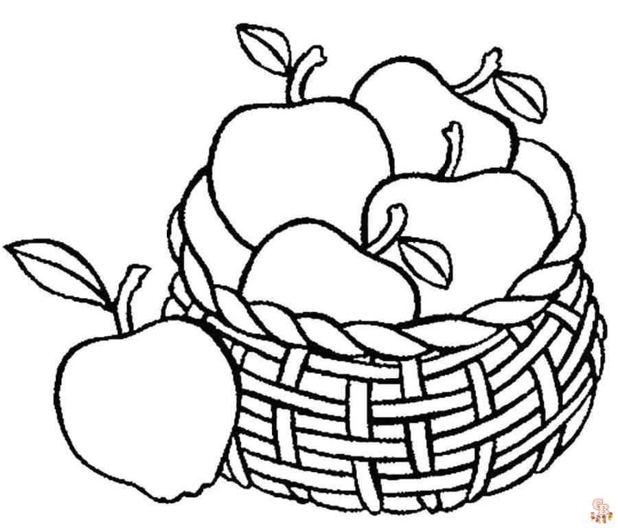 coloriage pommes