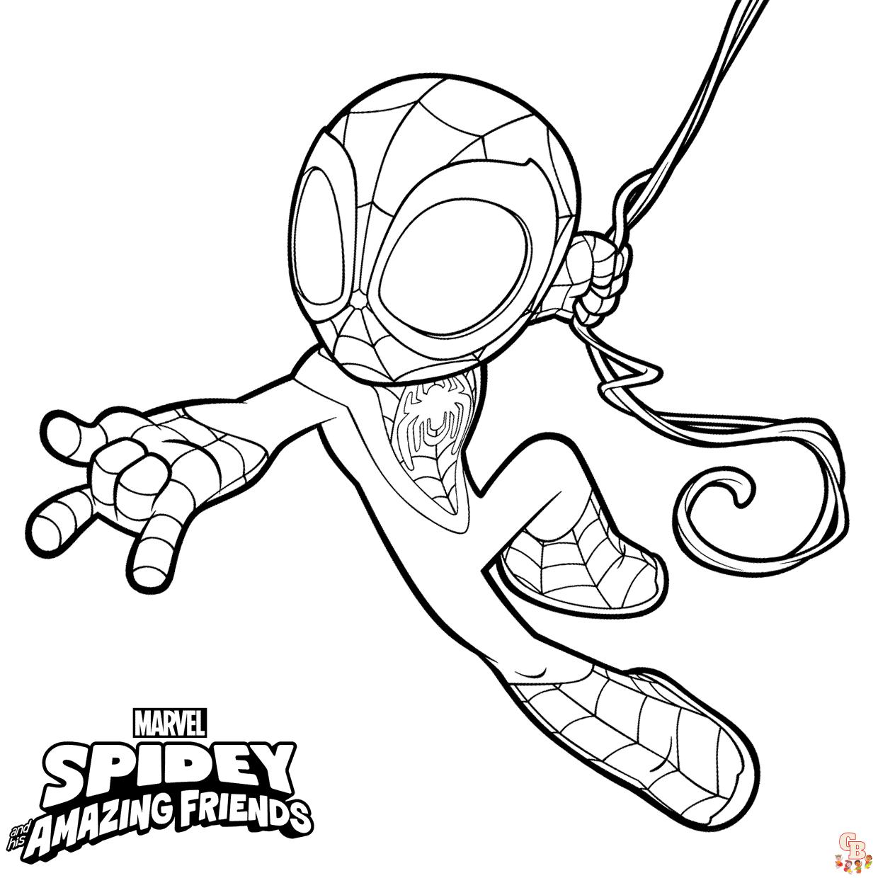 coloriage spidey