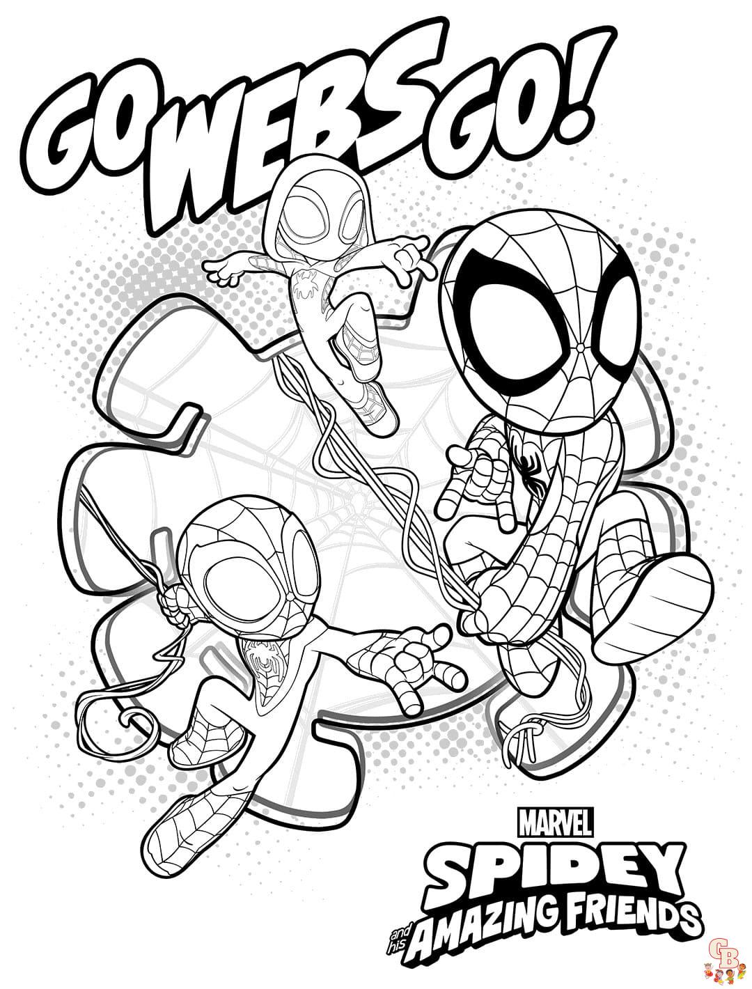 coloriage spidey