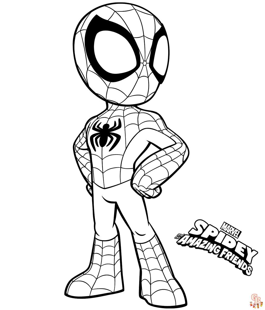 coloriage spidey