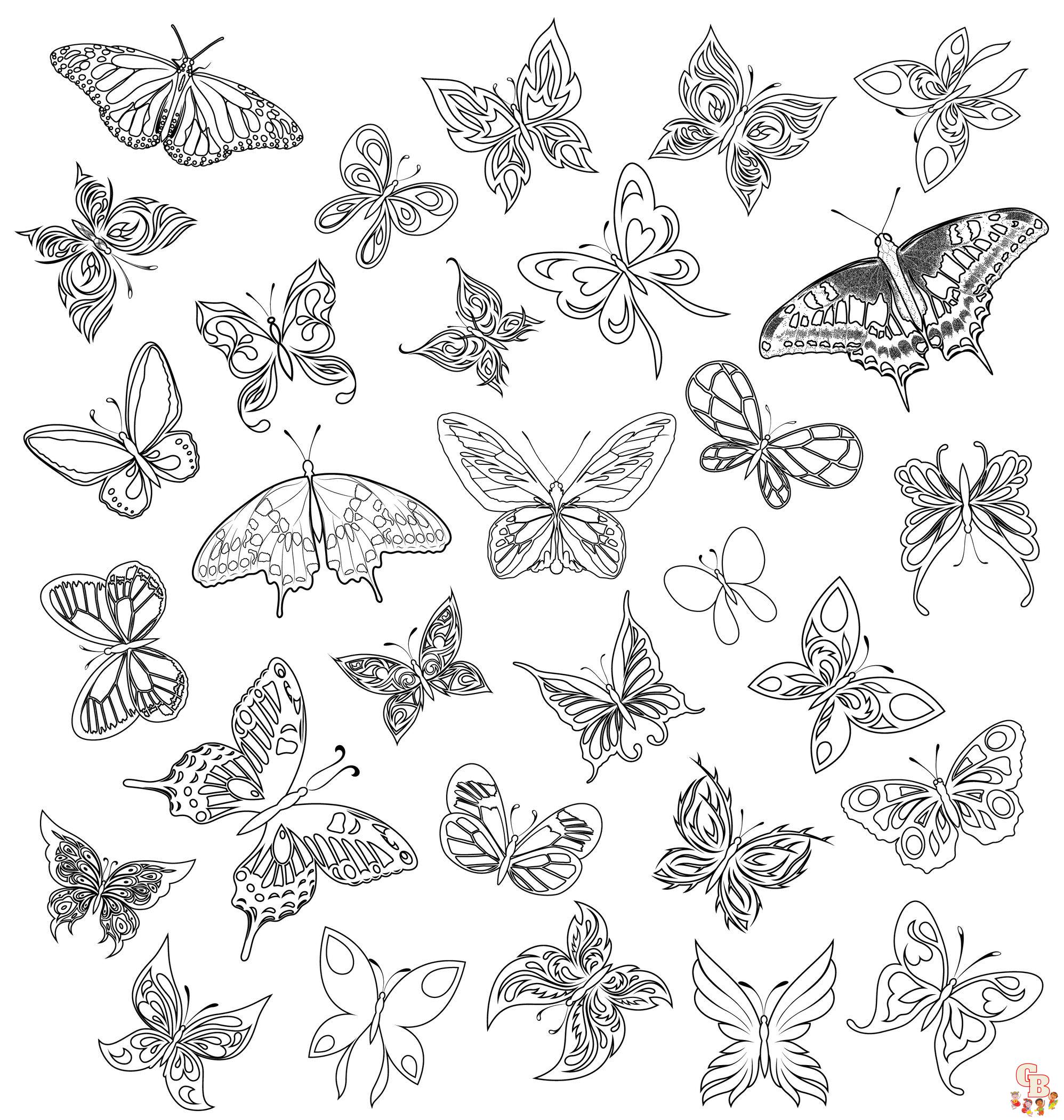 Coloriage Adulte Papillon