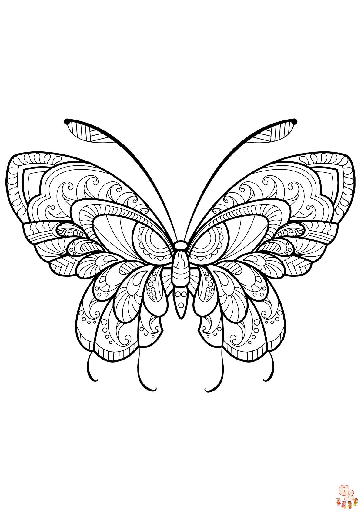 Coloriage Adulte Papillon