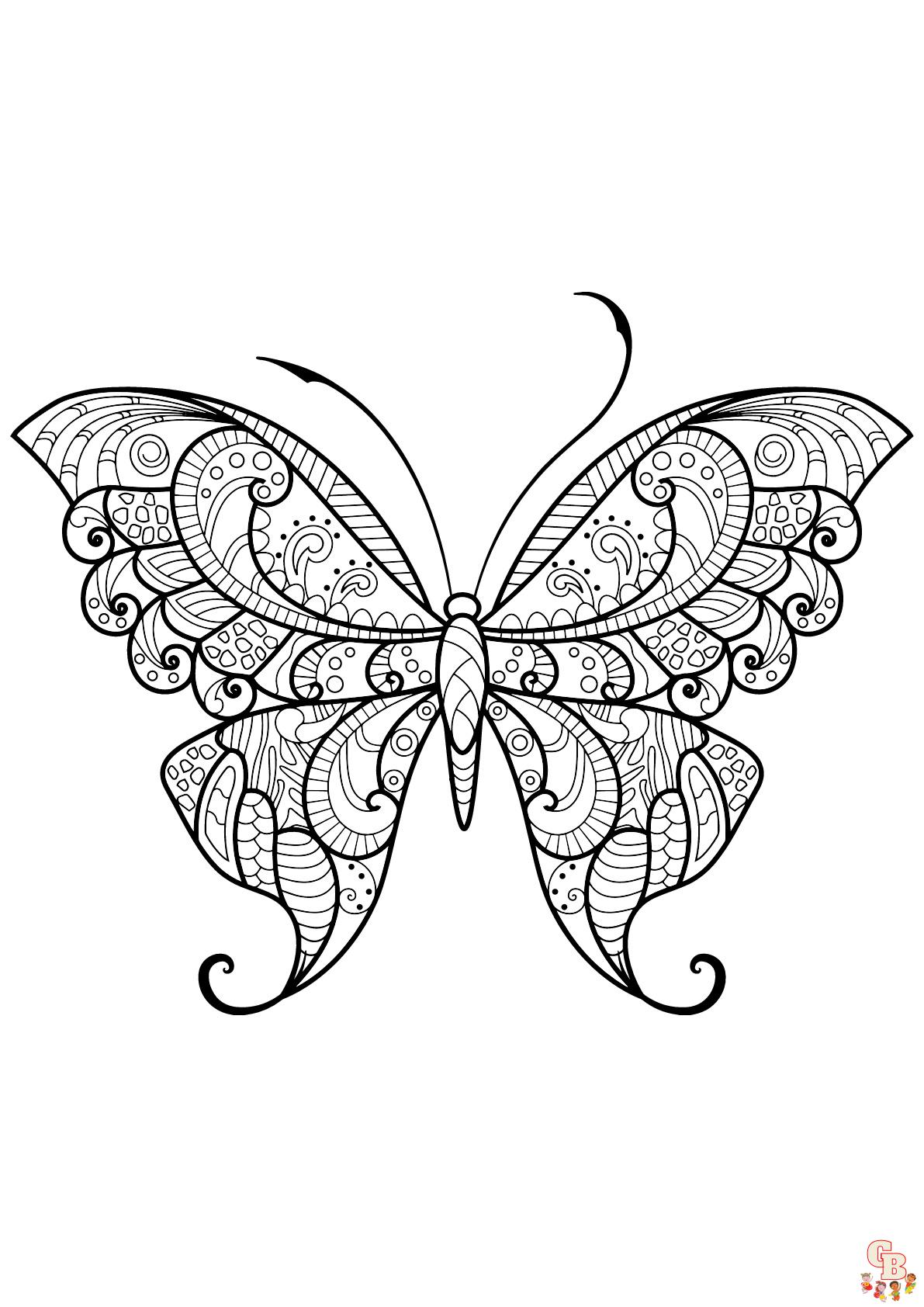 Coloriage Adulte Papillon