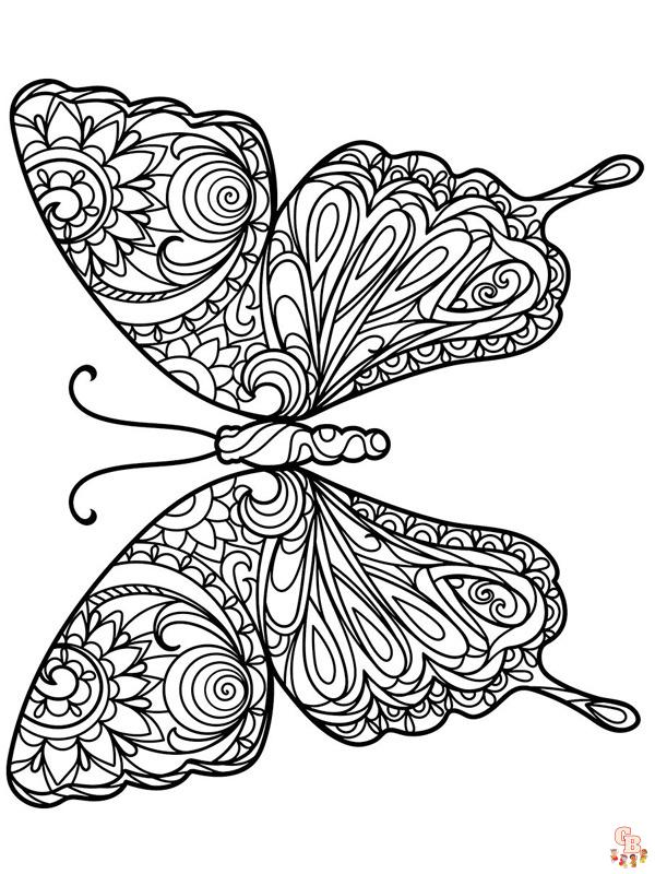 Coloriage Adulte Papillon