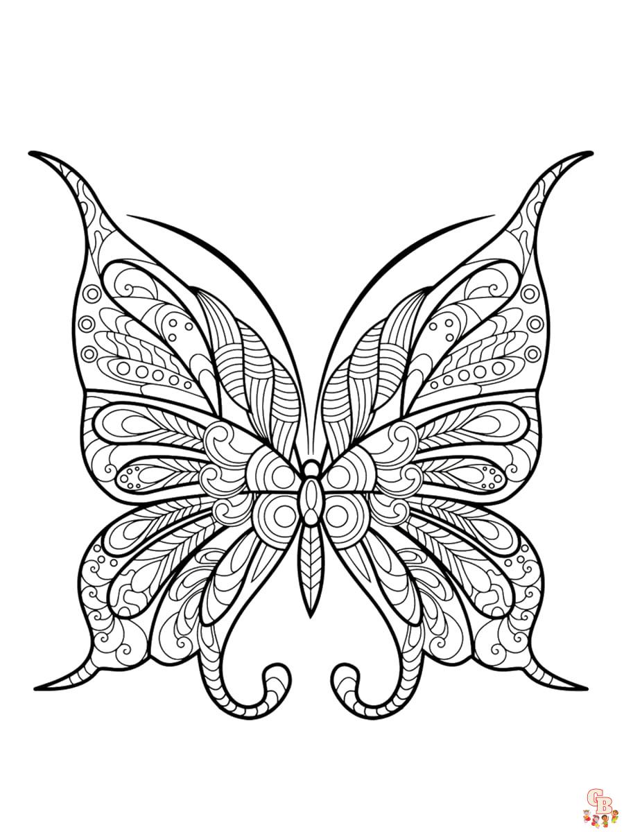 Coloriage Adulte Papillon