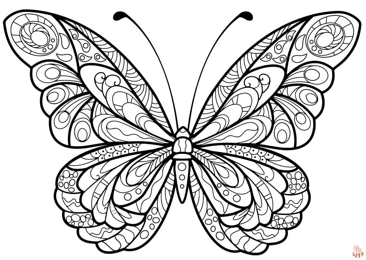 Coloriage Adulte Papillon