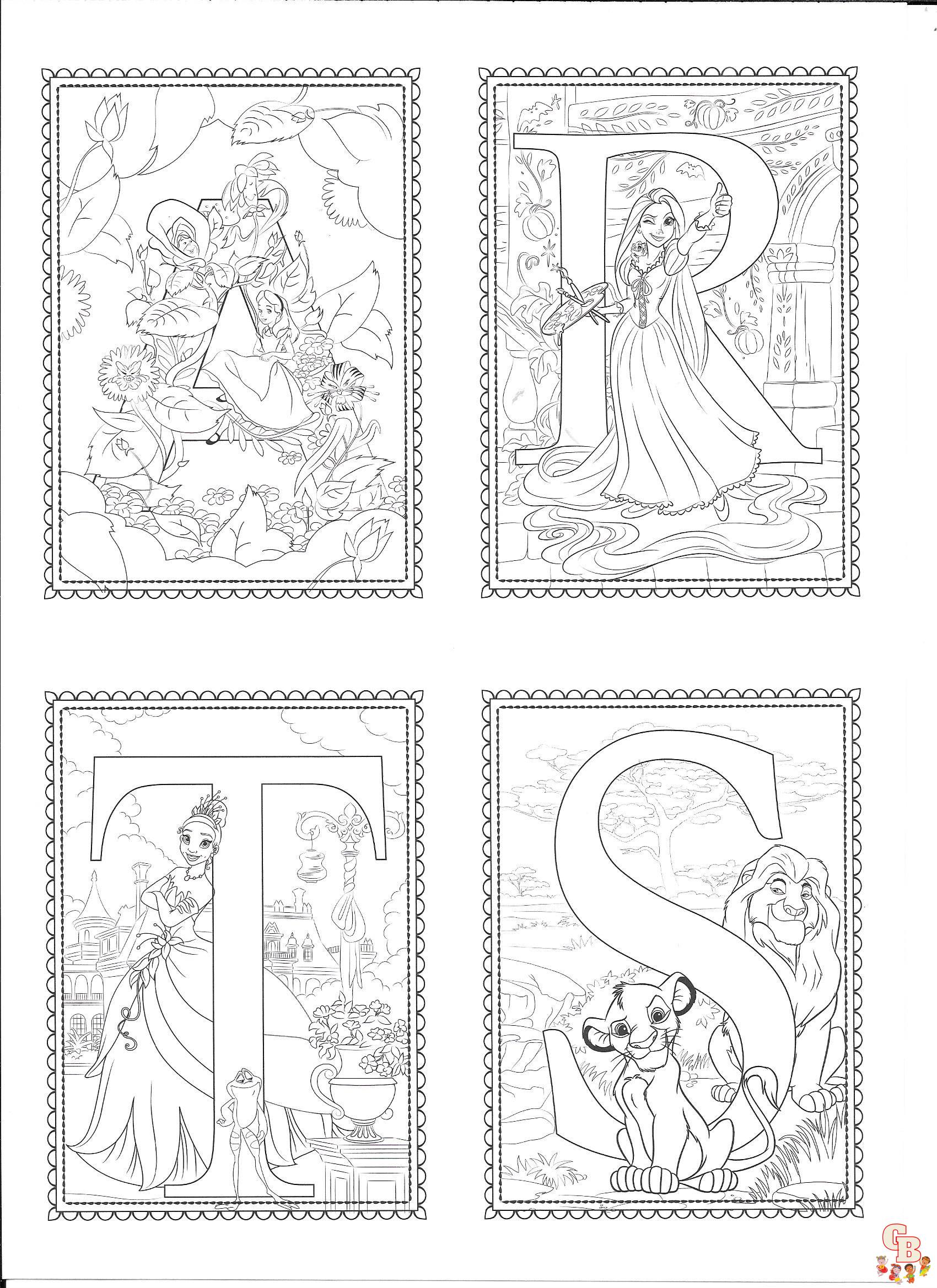 Coloriage Alphabet Disney