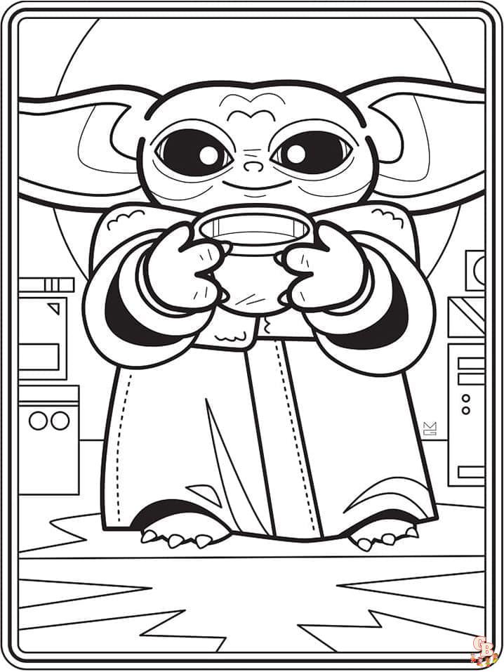 Coloriage Bebe Yoda