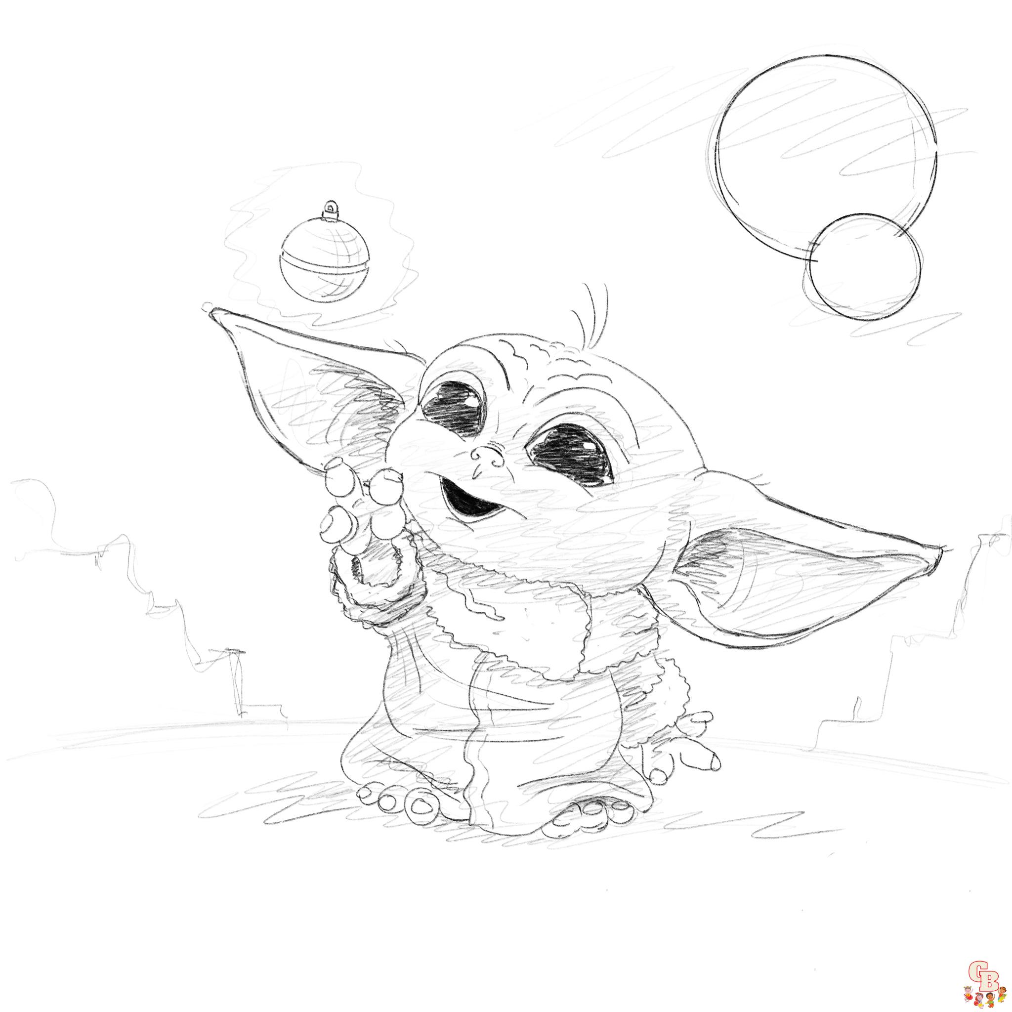 Coloriage Bebe Yoda