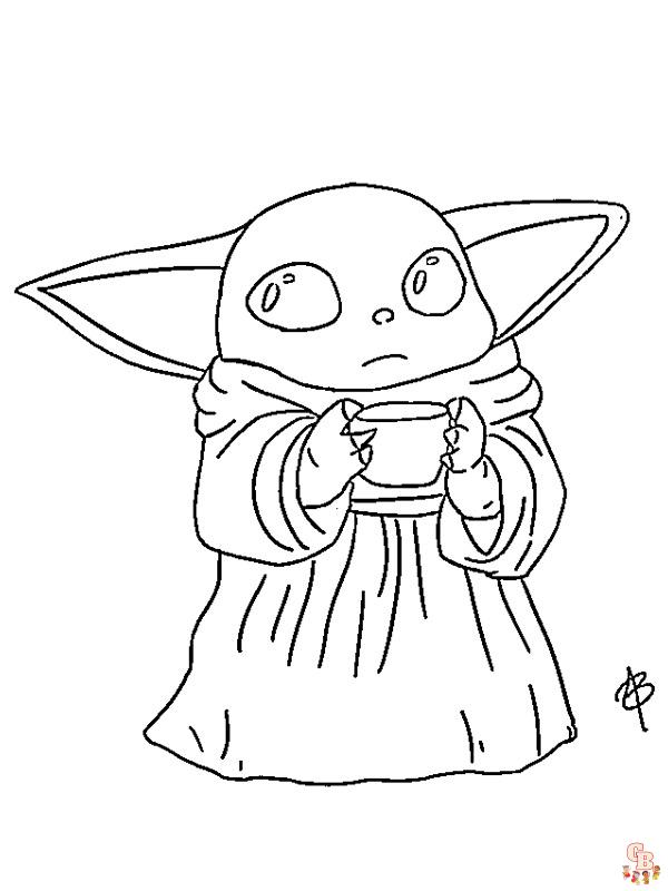 Coloriage Bebe Yoda