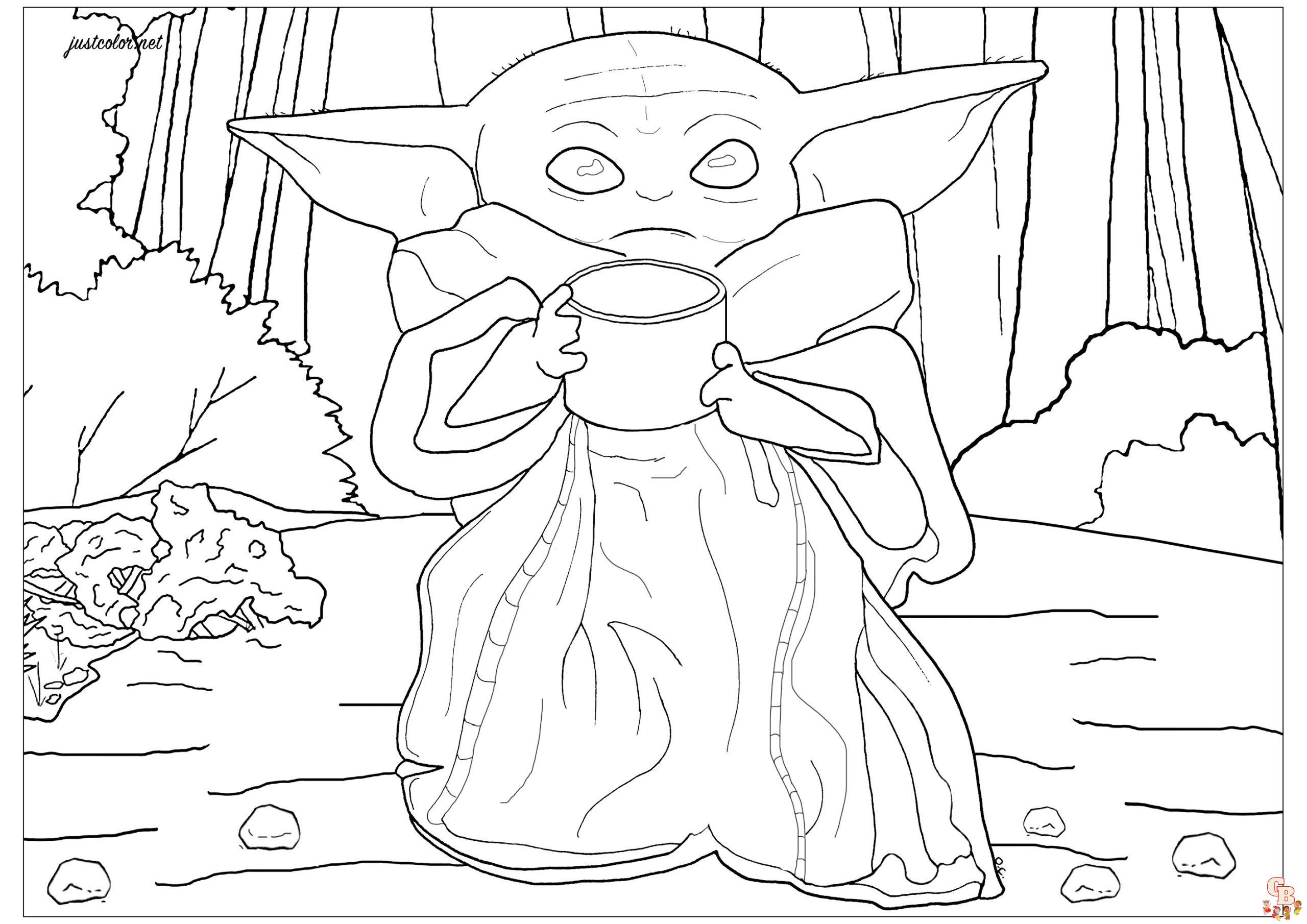 Coloriage Bebe Yoda