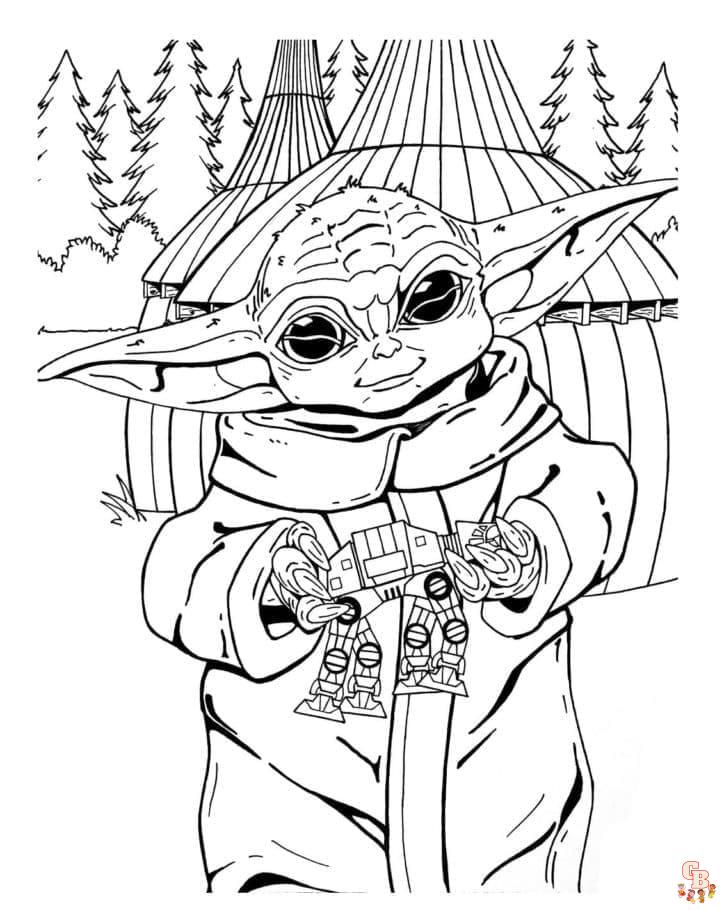 Coloriage Bebe Yoda