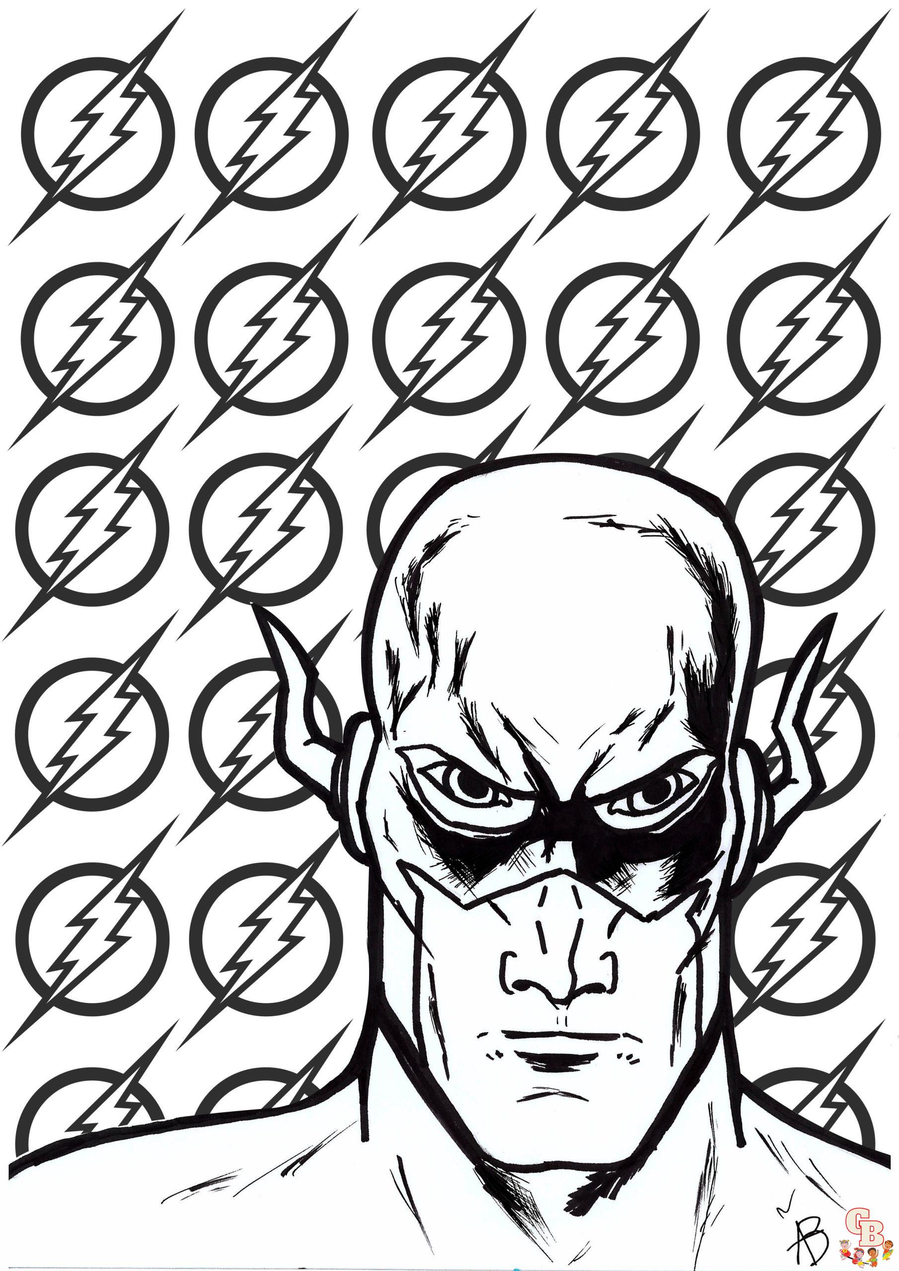 Coloriage Flash Super Heros