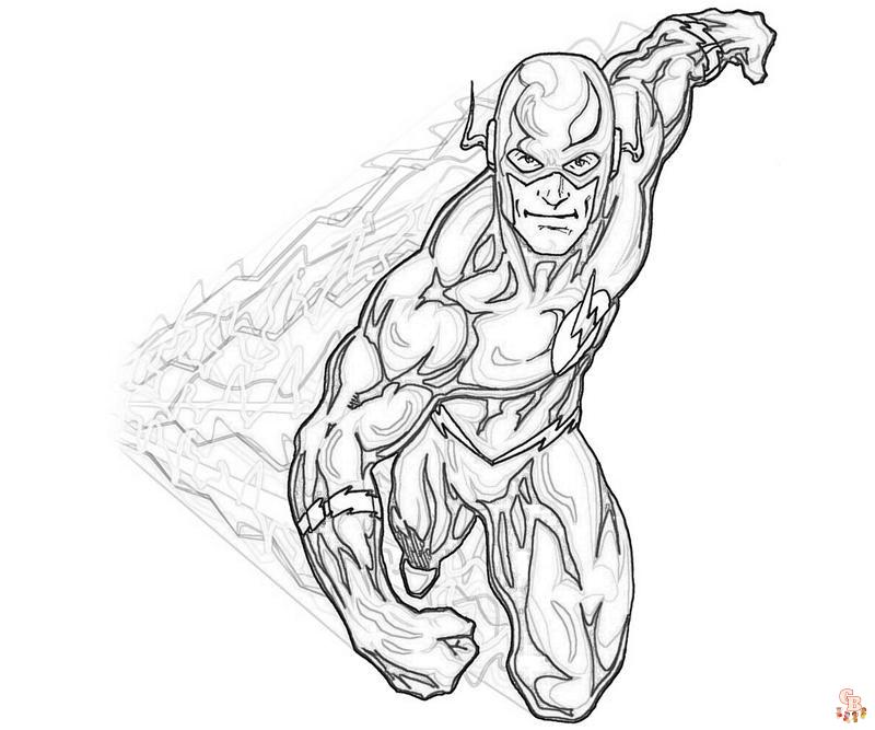 Coloriage Flash Super Heros