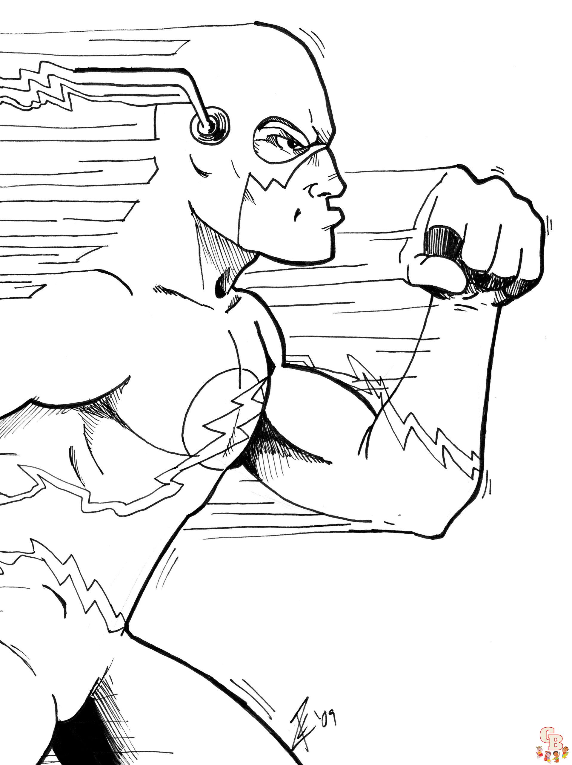 Coloriage Flash Super Heros