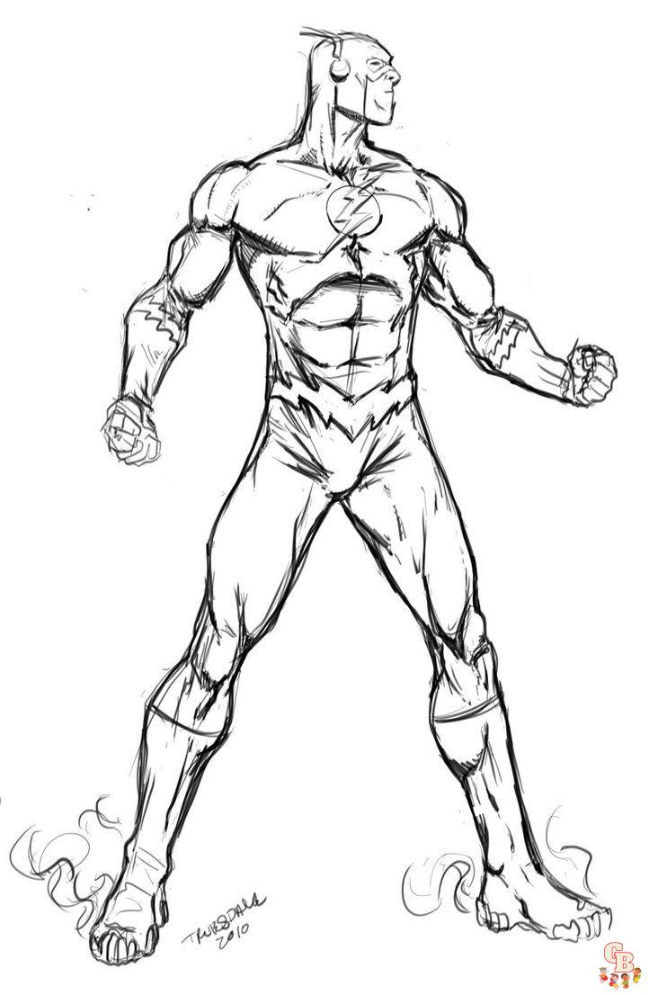 Coloriage Flash Super Heros