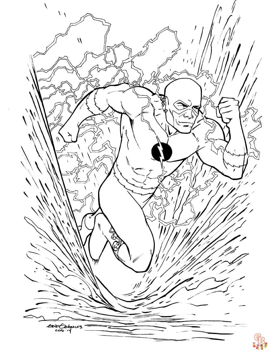 Coloriage Flash Super Heros