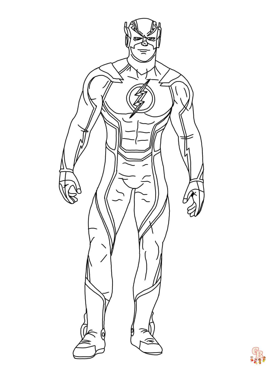 Coloriage Flash Super Heros