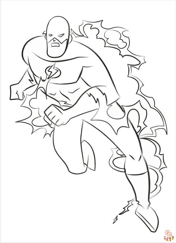 Coloriage Flash Super Heros