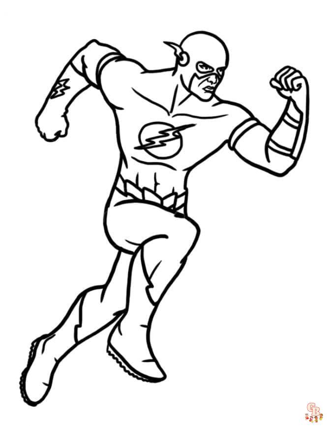 Coloriage Flash Super Heros