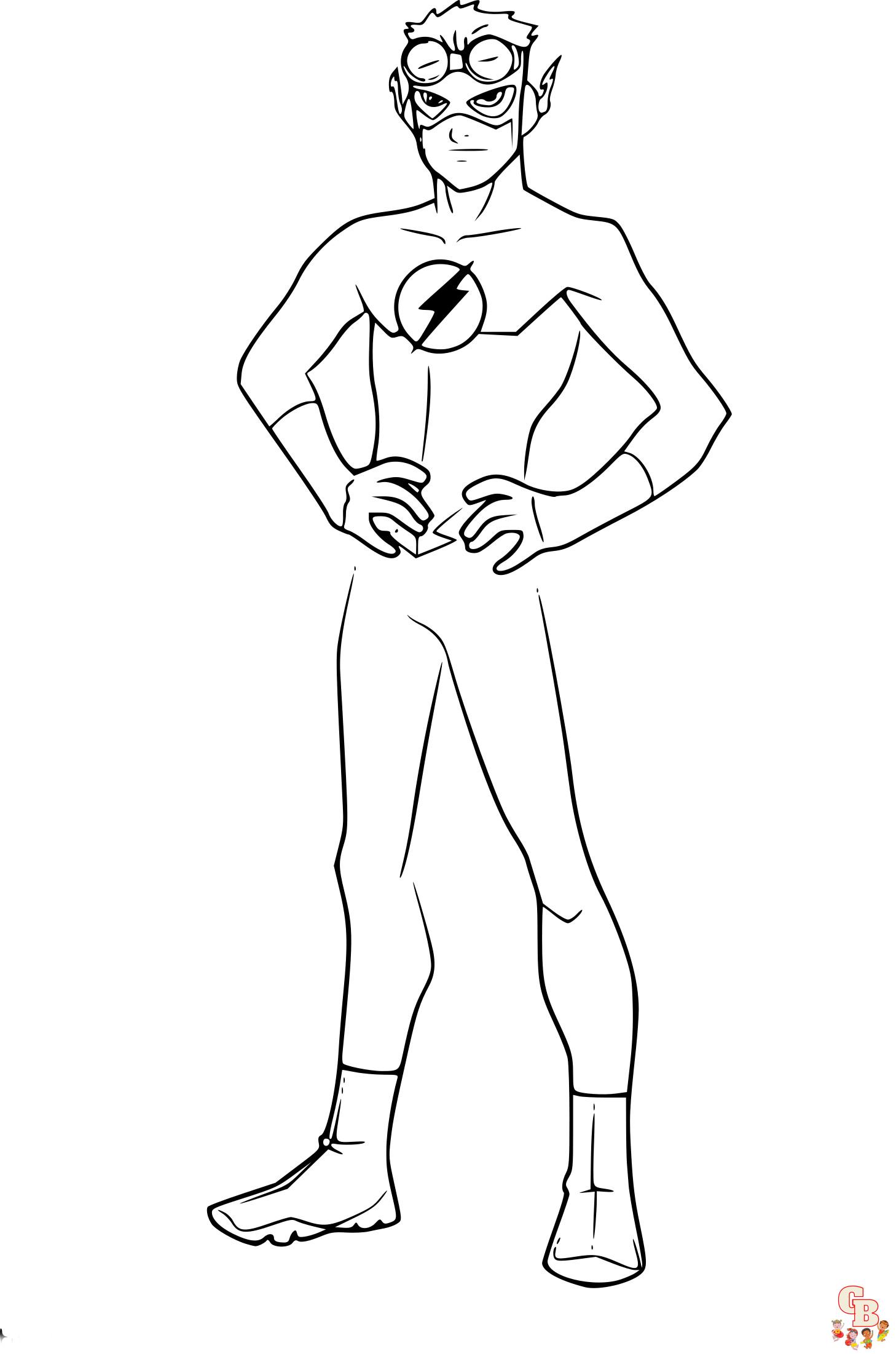 Coloriage Flash Super Heros