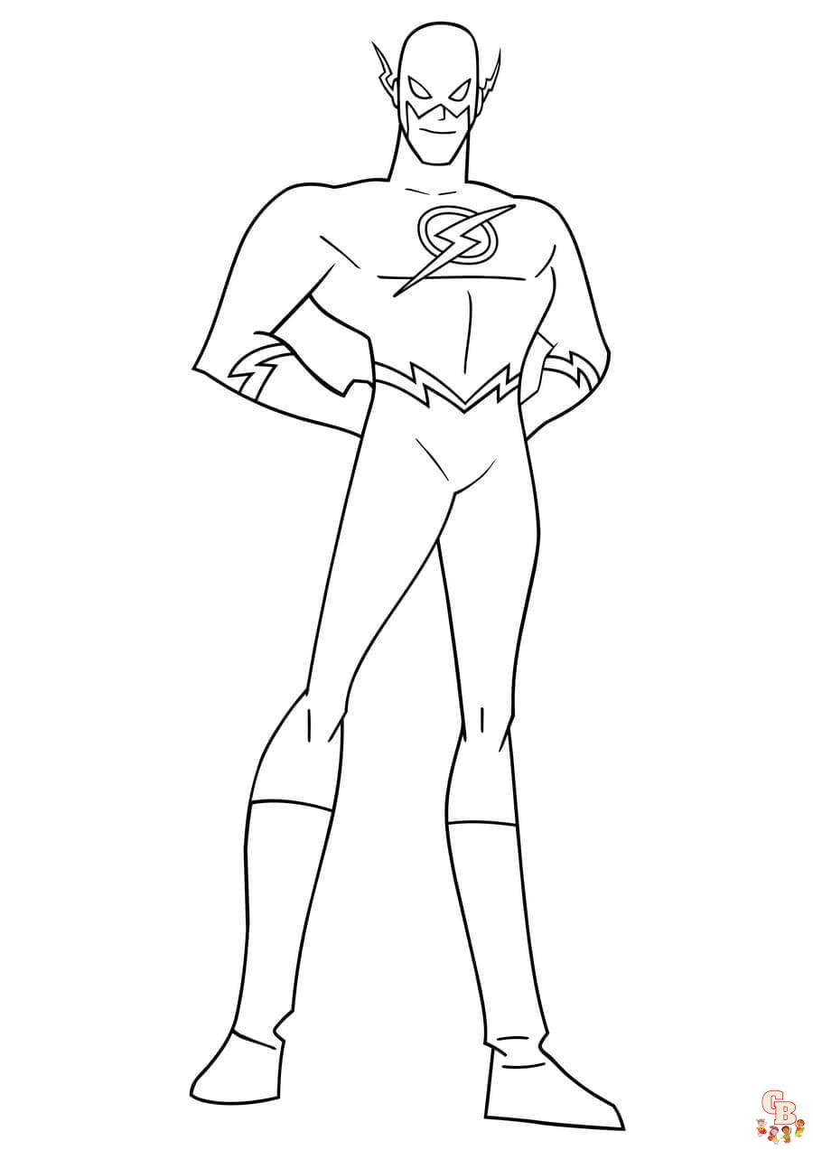 Coloriage Flash Super Heros