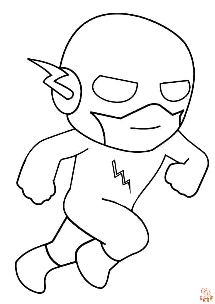 Coloriage Flash Super Heros