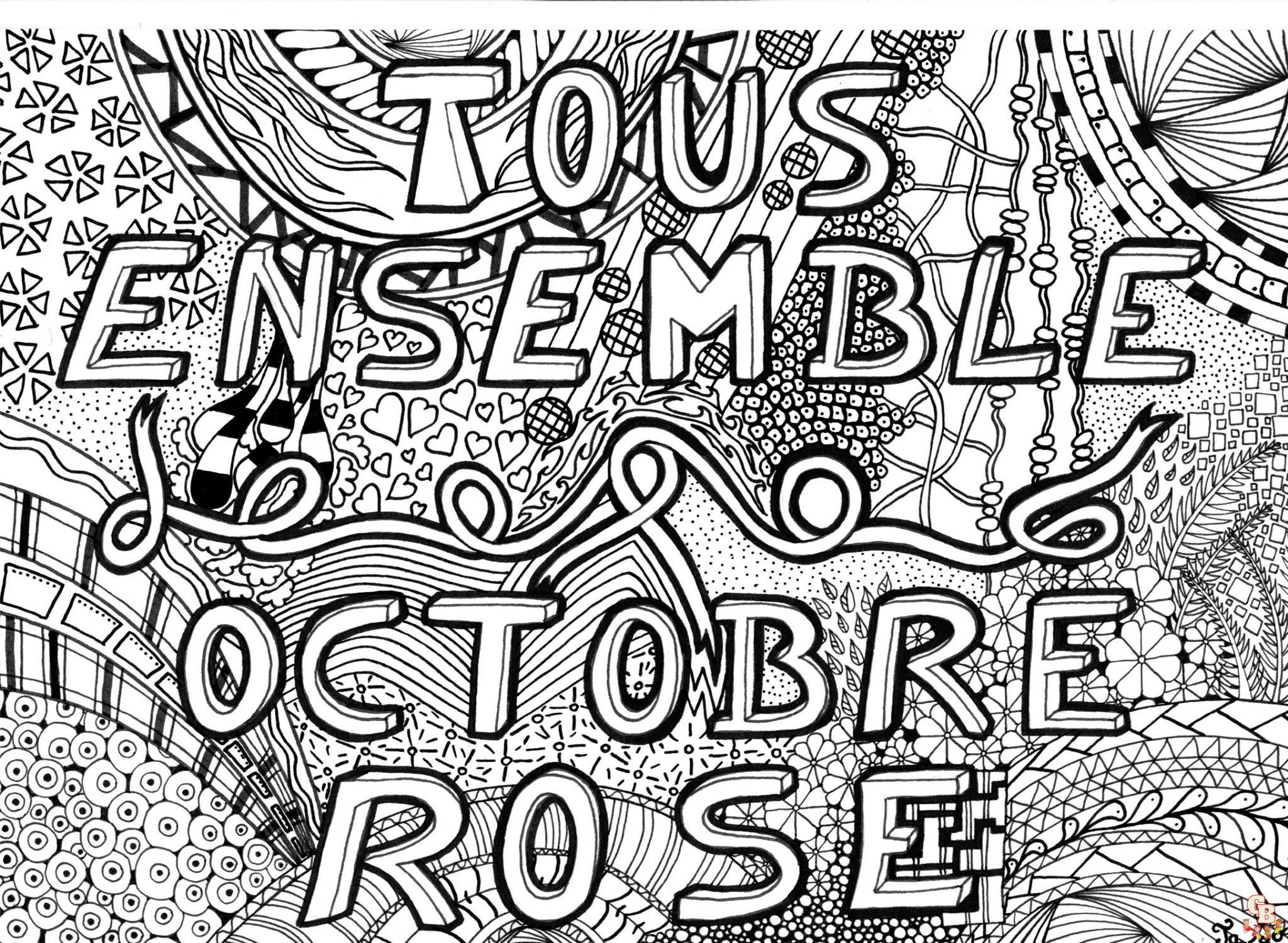 Coloriage Octobre Rose