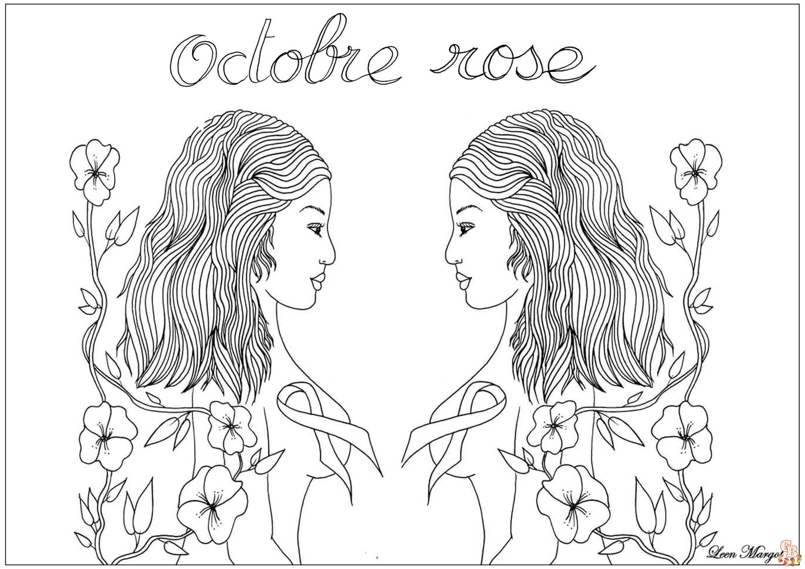 Coloriage Octobre Rose