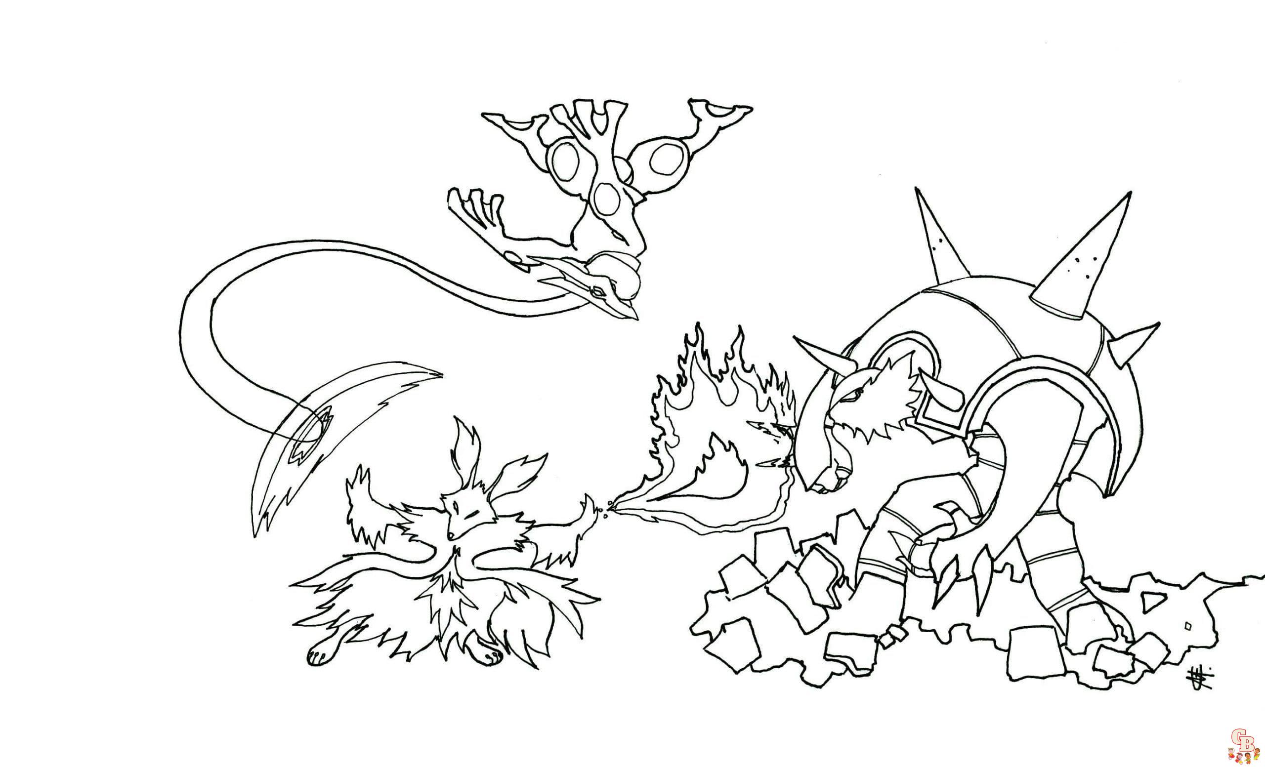 Coloriage Pokemon Mega Evolution