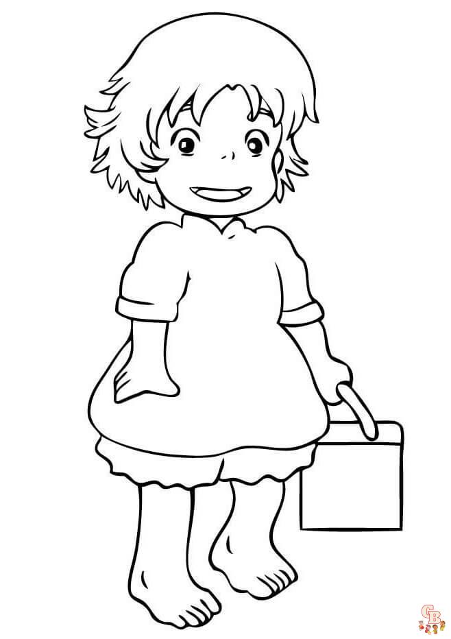 Coloriage Ponyo