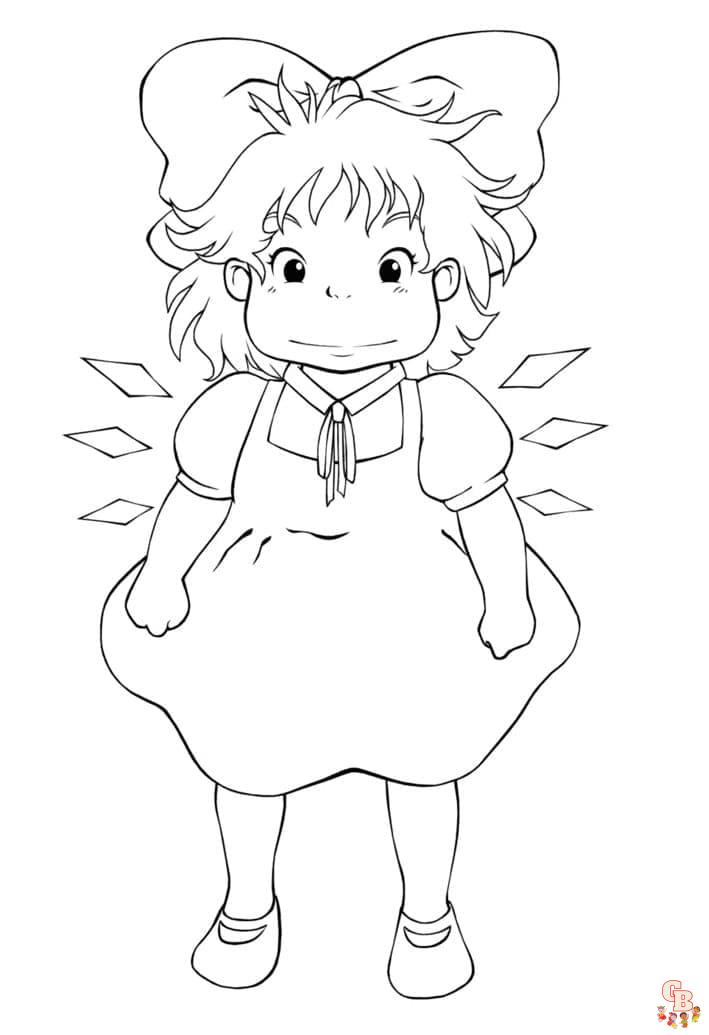 Coloriage Ponyo