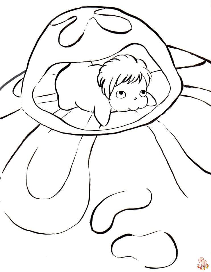 Coloriage Ponyo