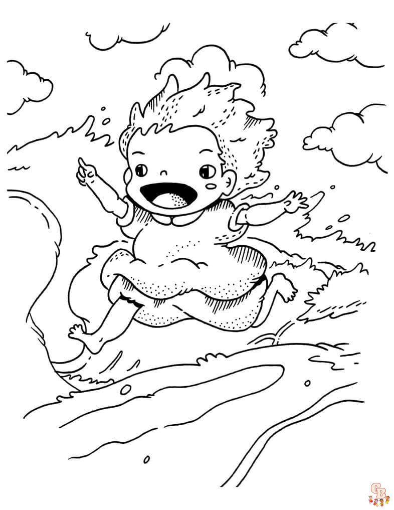 Coloriage Ponyo