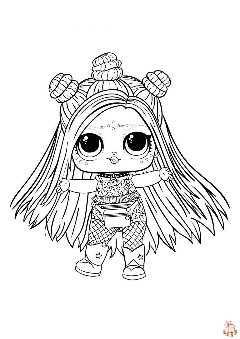 Coloriage Poupee Lol Surprise Hair Goals