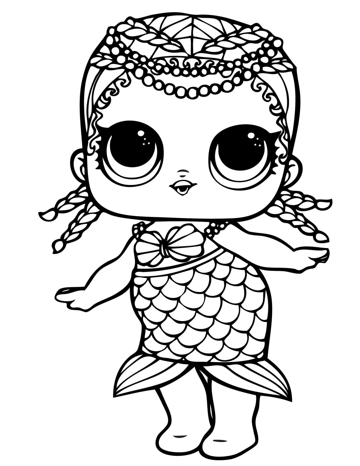 Coloriage Poupee Lol Surprise Hair Goals