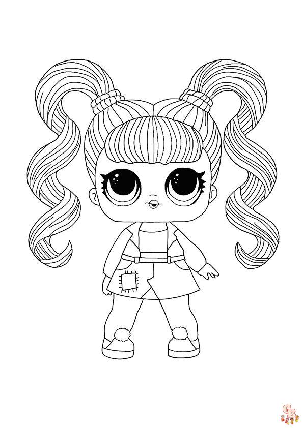 Coloriage Poupee Lol Surprise Hair Goals