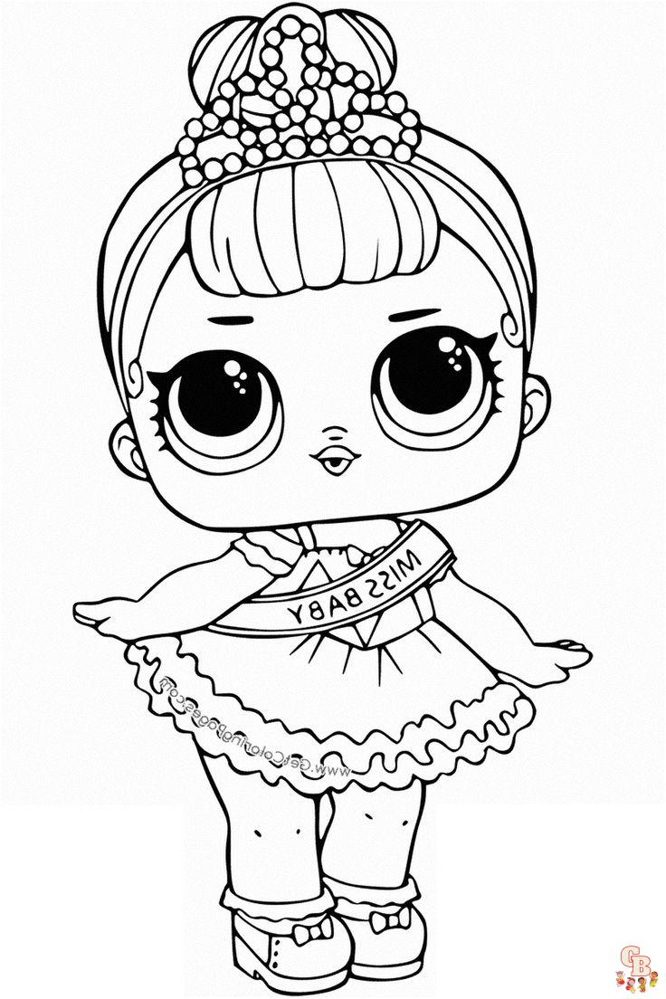 Coloriage Poupee Lol Surprise Hair Goals